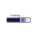 Flat loading bar website template buffering waiting indicator icons Royalty Free Stock Photo