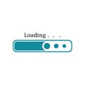 Flat loading bar website template buffering waiting indicator icons
