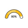 Flat loading bar website template buffering waiting indicator icons