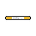 Flat loading bar website template buffering waiting indicator icons Royalty Free Stock Photo