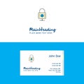 Flat Locked Logo and Visiting Card Template. Busienss Concept Logo Design