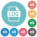 Flat LOG file format icons Royalty Free Stock Photo