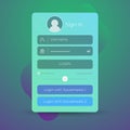 Flat Login User Interface. Sign In Web Element Template Window. Business Website Modern UI Royalty Free Stock Photo
