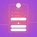 Flat Login User Interface. Sign In Web Element Template Window. Business Website Modern UI Royalty Free Stock Photo