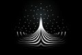 A Flat logo button Alien Wavelengths dot pattern on black background generative AI Royalty Free Stock Photo
