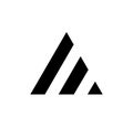 Flat logo minimal art triangle shape illustration