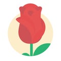 Flat logo rose