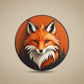 fox design illustration cartoon maximalism Royalty Free Stock Photo