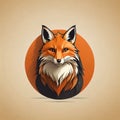 fox design illustration cartoon maximalism Royalty Free Stock Photo