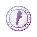 Flat low poly stamp of Argentina.