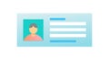 Flat Low-Poly User ID Card Icon for Profile Access, vector design Generative AI Royalty Free Stock Photo
