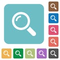 Flat magnifier icons