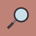 flat magnifying glass icon illustration Vector