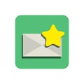Flat Mail Icon Royalty Free Stock Photo