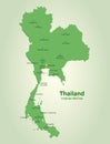 Flat map of Thailand