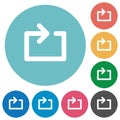 Flat media loop icons