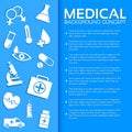 Flat medical equipment set icons concept background. vector illustration design for web and mobile template Royalty Free Stock Photo