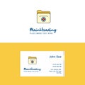 Flat Medical folder Logo and Visiting Card Template. Busienss Concept Logo Design Royalty Free Stock Photo