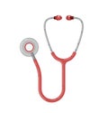 FLat medical stethoscope phonendoscope isolated white background Royalty Free Stock Photo