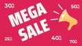 flat megaphon with sale announcement