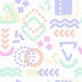 Flat Memphis pattern. Geometric print illustration element.