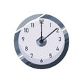 flat metallic clock