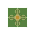 Flat Microelectronics Circuits. Circuit board vector, green background