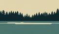 Flat minimal forest and lake