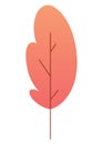 Flat minimal leaf of bush, shrub, tree, wild plant icon. Cartoon park or garden, spring landscape element. Environmental
