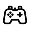 Flat minimal outline gamepad icon set for gaming, entertainment, and technology design Royalty Free Stock Photo