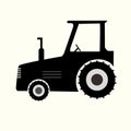 Flat and minimal tractor icon isolated on white background vector design Royalty Free Stock Photo