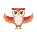 Owl Vector Illustration â Forest Bird in Minimal Flat Style Royalty Free Stock Photo