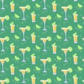 Flat minimalistic tequila cocktails pattern