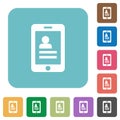 Flat mobile contacts icons