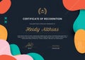 Flat modern certificate of recognition Royalty Free Stock Photo