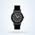 Flat modern and classic wrist watch. flat design vector illustration