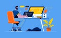 Flat Modern design Illustration of Programming Royalty Free Stock Photo