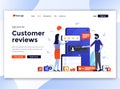 Flat Modern design of website template - Customer reviews