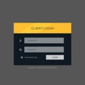 Flat modern login form ui template design Royalty Free Stock Photo