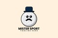 Flat modern template mister golf ball logo