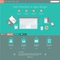 Flat modern web design elements Royalty Free Stock Photo