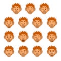 Flat monkey face expressions