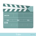 Flat movie clapper icon Royalty Free Stock Photo