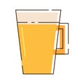 Flat mug drink glass. Vector Royalty Free Stock Photo