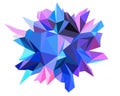 Flat multi colorful polygon modelling vector icons for art
