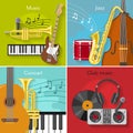 Flat Music Icon Set