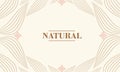 Flat natural floral line stem background