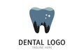 Night Scene Tooth and Pine Tree Dental Clinic Logo Dental