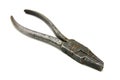 Flat-nose pliers on a white background Royalty Free Stock Photo