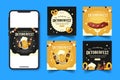 flat oktoberfest banner collection vector design illustration